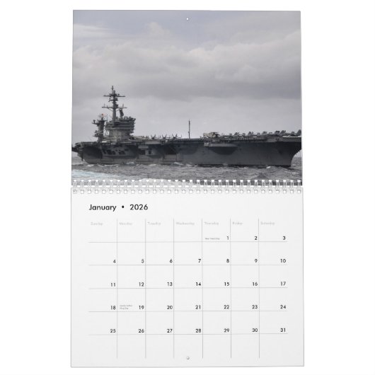 USS Carl Vinson (CVN 70) カレンダー (1月 2026)
