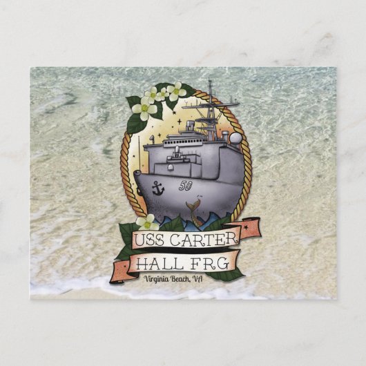 USS Carter Hall FRGポストカード ポストカード (正面)