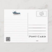 USS CATAWBA ATA-210補助タグポストカード ポストカード (裏面)