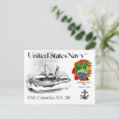 USS CATAWBA ATA-210補助タグポストカード ポストカード (スタンド正面)