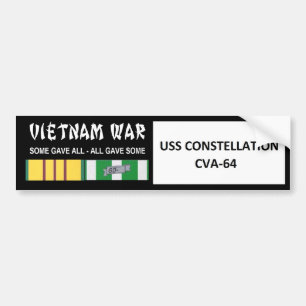 USS CONSTELLATIONベトナム戦争の退役軍人 バンパーステッカー