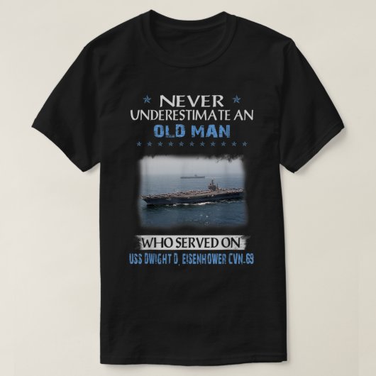 USS Dwight D Eisenhower CVN69 Aircraft Carrier Vet Tシャツ (デザイン正面)