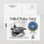 USS DWIGHT D. EISENHOWER CVN-69 – はがき (正面/裏面)