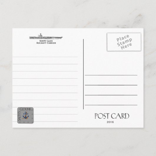 USS DWIGHT D. EISENHOWER CVN-69 – はがき (裏面)