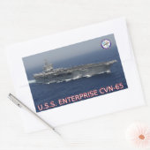 USS Enterprise CVN-65ステッカー 長方形シール (封筒)