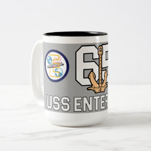USS ENTERPRISE MAG我々は伝説である ツートーンマグカップ