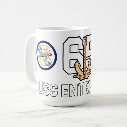USS ENTERPRISE MUG LEGEND CVN-65 コーヒーマグカップ (正面左)