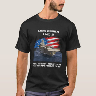 USS Essex LHD 2両生類突撃船退役軍人US Tシャツ