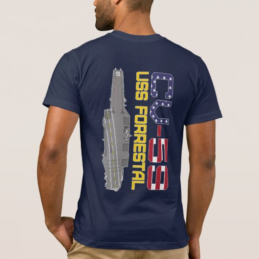 USS FORRESTAL CV-59 Tシャツ (裏面)