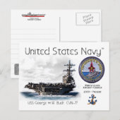 USS GEORGE H.W. BUSH航空機キャリア – ポストカード (正面/裏面)