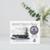 USS GEORGE H.W. BUSH航空機キャリア – ポストカード (スタンド正面)