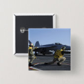 USS George HWブッシュに搭乗 缶バッジ (正面&裏面)