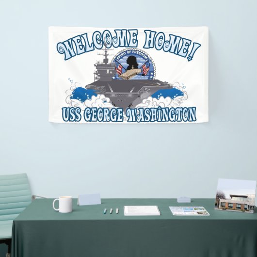 USS George Washington -歓迎された家 横断幕 (トレードショー)