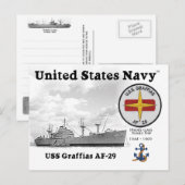 USS GRAFFIAS AF-29商店船 – はがき (正面/裏面)