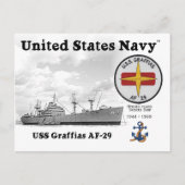 USS GRAFFIAS AF-29商店船 – はがき (正面)