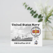 USS GRAFFIAS AF-29商店船 – はがき (スタンド正面)