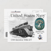 USS GROWLER SSG-577潜水艦 – ポストカード (正面/裏面)