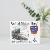 USS GUARDFISH SSN-612ポストカードz ポストカード (スタンド正面)