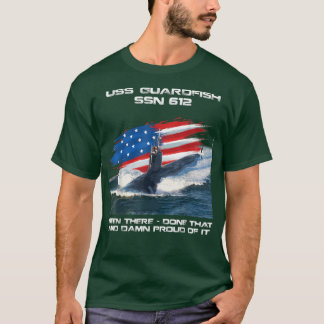 USS Guardfish SSN-612 American Flag Submarine Vete Tシャツ