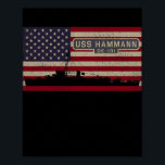 USS Hammann DE 131第2次世界大戦船米国国旗 ポスター<br><div class="desc">USS Hammann DE 131第2次世界大戦船アメリカ国旗の贈り物。感謝祭の日，クリスマスの日，母の日，父の日， 7月4日， 1776独立日，パパの日，ハロウィーンの日，パトリックの日</div>