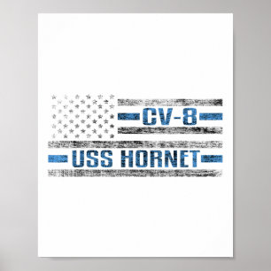 Uss Hornet Wwii航空母艦Cv-8米軍 ポスター