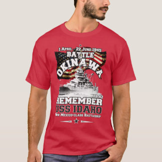 USS Idaho BB42戦艦を思い出す Tシャツ