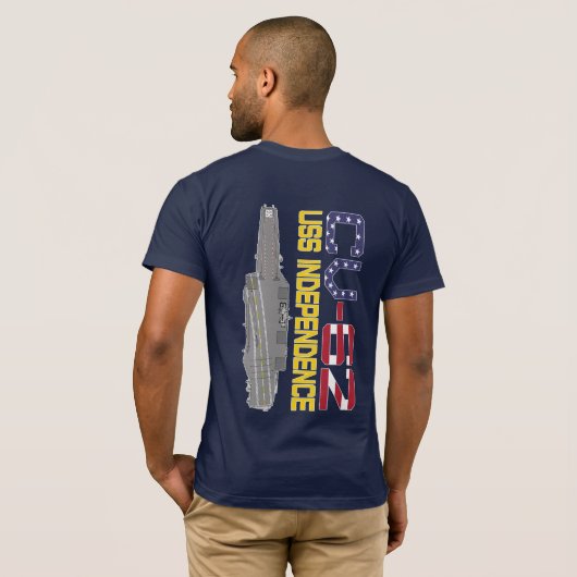 USS INDEPENDENCE CV-62 Tシャツ (裏面フル)