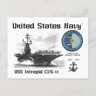USS INTREPID CVS-11航空機キャリア – ポストカード
