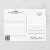 USS IOWA BB-61戦艦 – はがき (裏面)