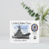 USS IOWA BB-61戦艦 – はがき (スタンド正面)
