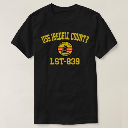 USS Iredell County LST839 Tonkin Gulf Yacht Club P Tシャツ (デザイン正面)