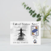 USS JACK SSN-605 SUBMARINE – ポストカード (スタンド正面)