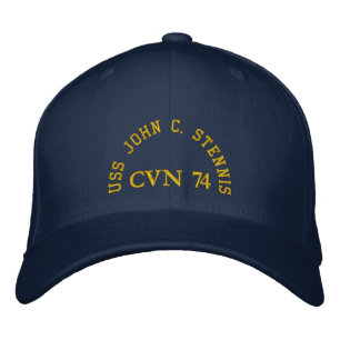 USS JOHN C. STENNIS, CVN 74, 刺繍入りキャップ