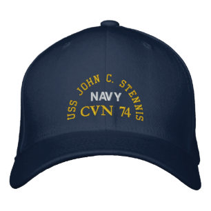 USS JOHN C. STENNIS, CVN 74, 刺繍入りキャップ
