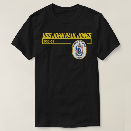 USS John Paul Jones DDG53 Tシャツ (デザイン正面)