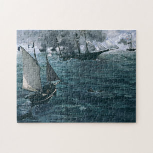 USS KearsargeとCSS Alabamaの戦いby Manet ジグソーパズル