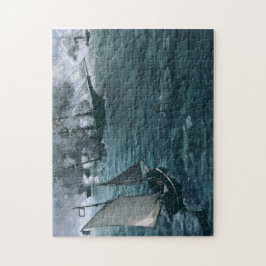 USS KearsargeとCSS Alabamaの戦いby Manet ジグソーパズル