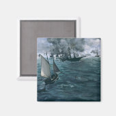 USS KearsargeとCSS Alabamaの戦いby Manet マグネット (正面/裏面)