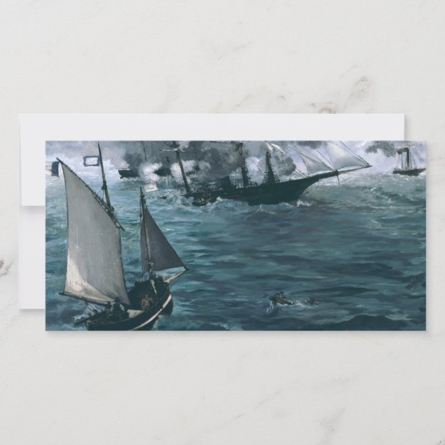 USS KearsargeとCSS Alabama Manetの戦い (正面)