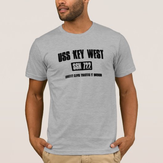 USS KEY WESTイルカが付いているすべての手のTシャツ Tシャツ (正面)