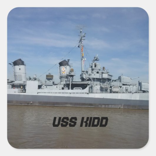 USS KIDDスタンプ スクエアシール (正面)