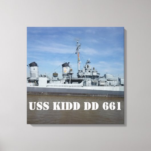 USS KIDD DD 661キャンバス印刷 キャンバスプリント (正面)