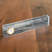 USS KIDD DD 661ネームクロックデスクプレート デスクネームプレート (側面)