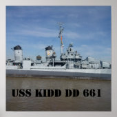 USS KIDD DD 661ポスター ポスター (正面)