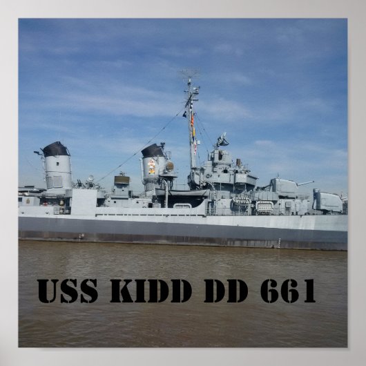USS KIDD DD 661ポスター ポスター (正面)