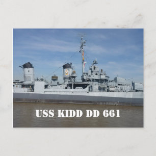 USS KIDD DD 661ポストカード ポストカード