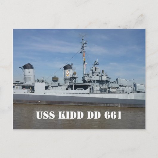 USS KIDD DD 661ポストカード ポストカード (正面)