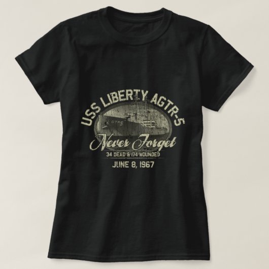 USS Liberty AGTR-5 1967 Tシャツ (デザイン正面)