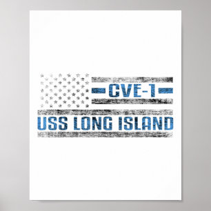 Uss Long Island Wwii航空機キャリアCve-1 Us Arm ポスター