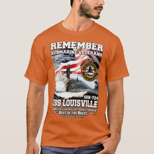 USS Louisville SSN724潜水艦退役軍人 Tシャツ